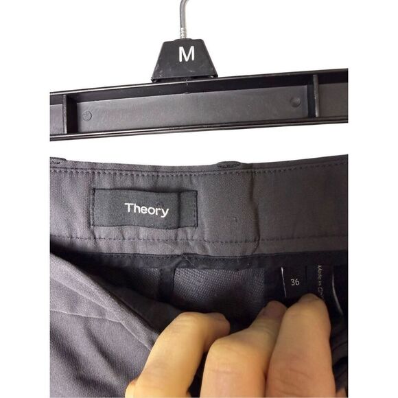 Theory Men’s Zaine Neoteric Pant Dark Grey pants size 36 - Picture 3 of 6